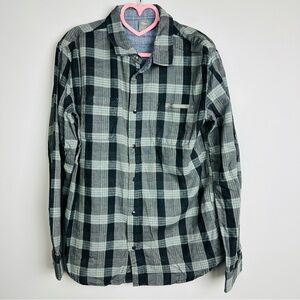 Rumi + Ryder Reversible Classic Black and Gray Plaid Kids Button Down Shirt